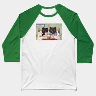 Adorable Bear Couple Enjoy Some Breakfast Tea Baseball T-Shirt